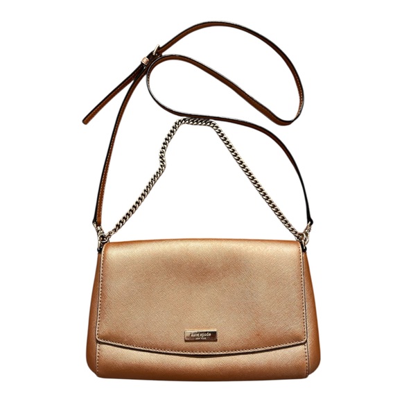 Kate Spade Greer Laurel Way crossbody/Gold chain Shoulder bag in Rose Gold